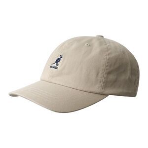 Kangol Leather Backstrap Baseball Cap / Beige